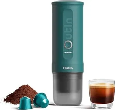 Produktbild von Nano tragbare elektrische Espressomaschine, Camping-Kaffeemaschine, selbstheizige USB-C-kompatible Boden- und NS-Kapsel