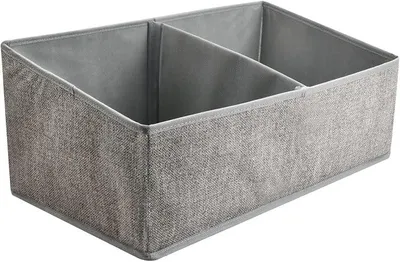 Produktbild von PolkaHome® Aufbewahrungsbox aus Vliesstoff, faltbare Kleiderorganizer, Schubladenbox mit Trennwand für Socken, Unterwäsche, Krawatten,