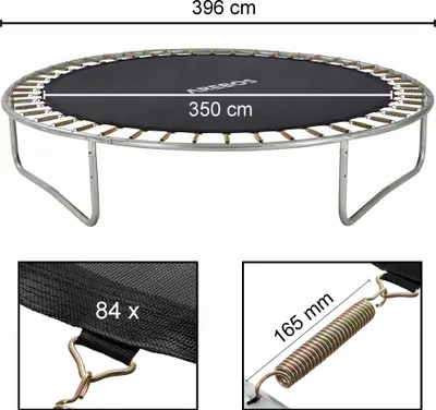 Produktbild von Skákací podložka AREBOS Ø 350 cm pro trampolíny s Ø 396 cm 165 mm pružiny 84 ok