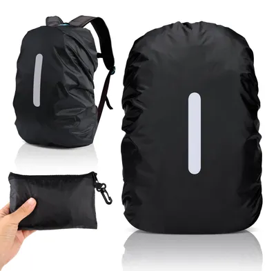 Produktbild von Regenschutz für Rucksack 30-40 l, wasserdicht, mit reflektierenden Streifen, für Wandern