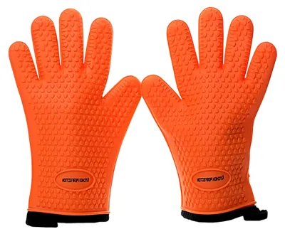 Produktbild von Grillhandschuhe Hitzebeständig BBQ Handschuhe Schwarz
