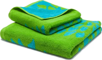 Produktbild von grace grand spa Handtuch mit Dahlienblüten-Muster Hellgrün/türkis One Size