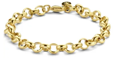 Produktbild von CO88 Collection 8CB-90763 Stalen Armband - Jasseron Schakel - 7 mm - 21 cm - Goudkleurig