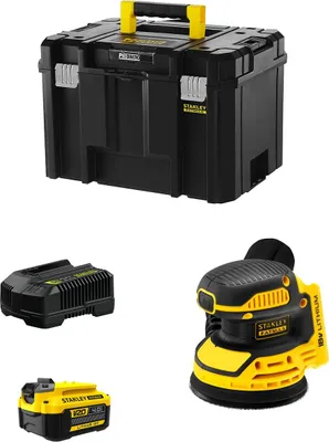 Obrázok produktu pre Excentrická brúska STANLEY FatMax SFMCW220M1T (1 x 4,0 Ah + nabíjačka + TSTAK VI)