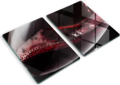 Produktbild von Glasschneideplatte - Herdabdeckplatte - 2x40x52 cm -Schneidebrett - Spritzschutz - Rotweinglas