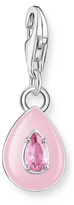 Produktbild von Thomas Sabo Anhänger Charm-Club 925 Sterling Silber Kaltemail Zirkonia Pink Charmista Charms 2028-041-9