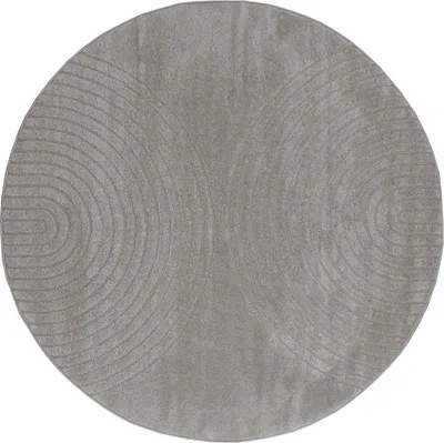 Produktbild von vidaXL Innenteppich GALATI Grau Ø 160 CM Polyester