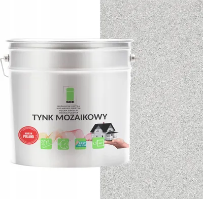 Obrázek produktu pro Bílá pryskyřičná mozaiková omítka třídy 1, mrazuvzdorná, 7 kg, výrobce
