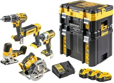 Produktbild von DeWALT DCK500P3T AKKU KOMBOPACK 18V 5Ah 5-tlg DCD796 DCF887 DCS570 DCS335 DCL050