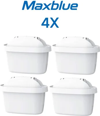 Obrázek produktu pro Filtrační patrony Maxblue - 4 kusy | Náhradní filtrační patrony pro vodní filtr Brita® Maxtra+® Plus, Maxtra Pro® All-in-1