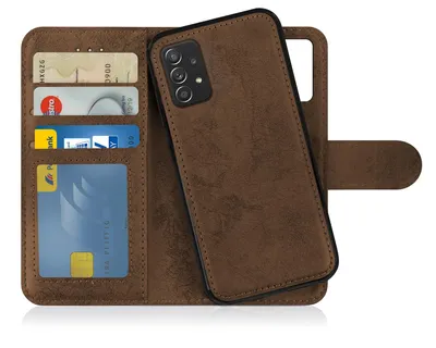 Produktbild von Flip Case für Samsung Galaxy A52 4G | 5G | A52s 5G abnehmbare Magnet Hülle in Braun