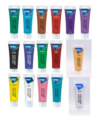 Produktbild von 16 Flaschen Acrylfarbe Set mit 16 verschiedene Farben mit je 75ml