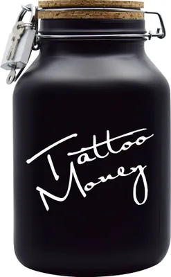 Produktbild von Spardose Geld Geschenk Ideen Tattoo Money Schwarz Weiss Größe XXL 3 Liter