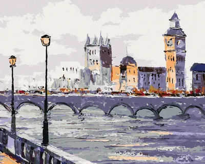 Immagine prodotto di Zuty - Dipingere con i numeri - VISTA DI LONDRA, 40x50 cm, tela tesa su telaio