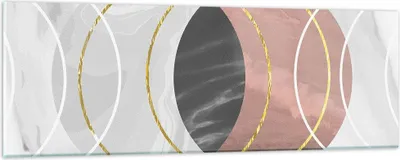 Produktbild von Bilder auf glas - Einteilig - Abstraktion Formen Stück - 90x30cm - Glasbilder - Wandbilder - Bilder - zum Aufhängen bereit - Wanddekoration aus Glas - Glas Bilder - Wandbild auf Glas - GAB90x30-4935