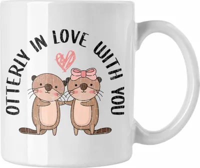 Produktbild von Trendation - Valentinstag Tasse Geschenk für Ihn Sie Lustig Otter Geschenkidee Becher Freund Freundin Wortspiel Liebe Paare (Weiß)