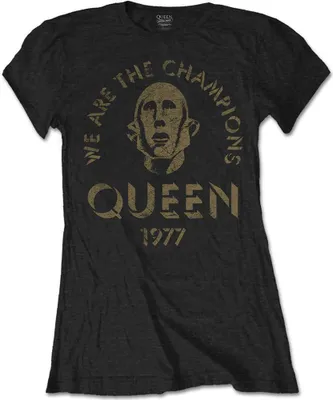 Obrázok produktu pre Queen We Are The Champions Black S Dámske Tričko