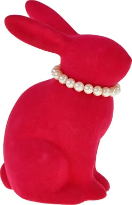 Produktbild von Werner Voß GmbH Hase mit Perlenkette pink 11,5x8x16cm