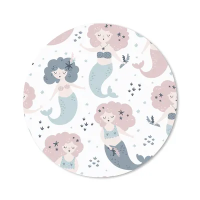 Produktbild von MuchoWow® Mauspad Mousepad Mädchen - Meerjungfrau - Kinder - Design 50x50 cm - Mousepads - Maus Mat - Pad - Mausunterlage - Vinyl