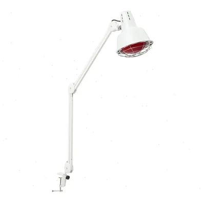 Produktbild von Infrarot Rotlichtlampe - Therapielampe - 275 W - 3 Stufen 45/60/90 °C - 180° verstellbarer Arm - E27 IR-Lampe inkl. - EU-Stecker - 220 V - Weiß