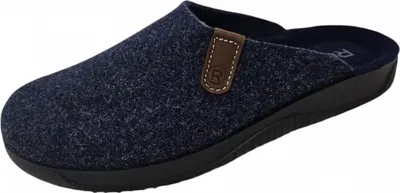 Produktbild von Rohde Herren Hausschuh Softfilz Pantoffel in Komfortweite Soltau-H 2782, Größe:46 EU, Farbe:Blau