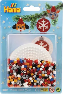Image de Hama Perles à repasser midi "Boule de Noël" dans un blister