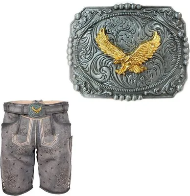 Produktbild von Ovale Adler Gürtelschnalle schwarz