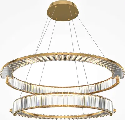 Produktbild von Maytoni Krone LED Pendelleuchte, Hängeleuchte 2x 90W Gold-Farbe 90Ra Neutralweiss