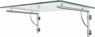 Produktbild von Glaszentrum Hagen 200x90 cm Glasvordach Weiß V2A-LB