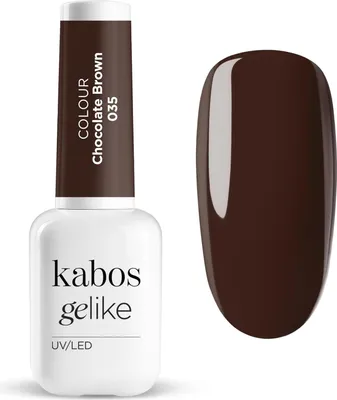 Obrázek produktu pro Kabos UV hybridní lak na nehty Gelike 035 Chocolate Brown 8ml