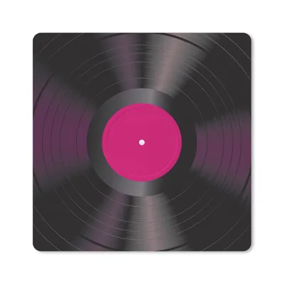Produktbild von MuchoWow® Mauspad Mousepad LP's Vinyl - Rosa - Retro 30x30 cm - Mousepads - Maus Mat - Pad - Mausunterlage - Gaming