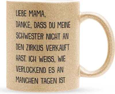 Produktbild von 22Feels Glitzertasse Gold Mama Geschenk Muttertag Mutter Geburtstag Kaffeetasse Frauen Weihnachten Haferl Geschenkidee Bürotasse
