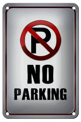 Produktbild von Blechschild Hinweis 12x18cm Parkplatz No Parking