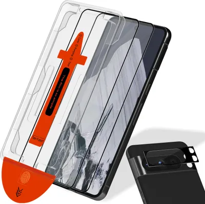 Obrázok produktu pre 2-balenie Google Pixel 8 Pro Ochranné sklo na displej & 1-balenie ochrana objektívu - Tvrdené sklo | [Automatická inštalácia] - Bez bublín