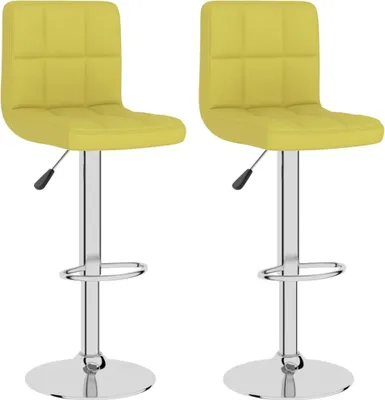 Image de Tabouret de bar 2 pcs. Tissu vert