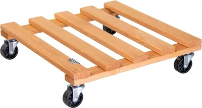 Produktbild von Plantenroller Terracotta für drinnen und draußen - Paletti 20042101, 38 x 38 x 95 cm, Tragkraft 120 kg
