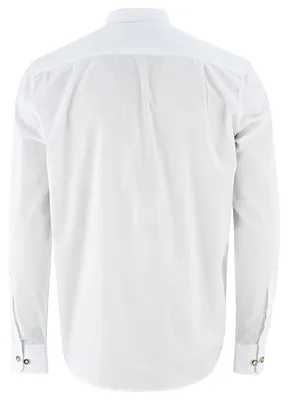 Produktbild von Trachtenhemd Hemd aus Baumwolle Edelweiß bestickt weiß, Größe:4XL