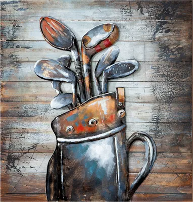 Produktbild von Casablanca by Gilde Sonstige Bilder Golf auf Holz, handgearbeitet H. 80 cm,38213