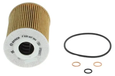 Produktbild von Ölfilter BOSCH F 026 407 384 Filtereinsatz für BMW 5 Limousine (E60) 5 Touring (E61) 6 Coupe (E63) 6 Cabrio (E64)