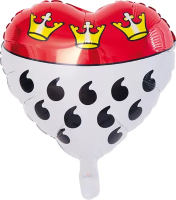 Produktbild von XXL Herz Folien Ballon Ø 45 cm Köln Kölle Alaaf Karneval Fasching Deko Party
