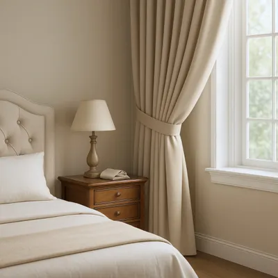 Produktbild von Beige Leichte Schärpe für Vorhänge 8x140cm elegantes Interieur Akzent HOLD
