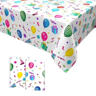 Obrázok produktu pre Oslavné obrusy, 2 kusy, rozmer 274 x 137 cm, umývateľné, vodeodolné