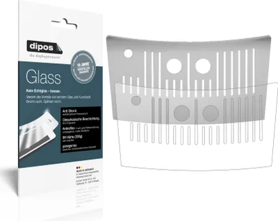 Produktbild von 2x Schutzfolie für NIVONA NICR 656 Tropfblech matt - Anti-Shock 9H Folie dipos Glass Kunststoffglas