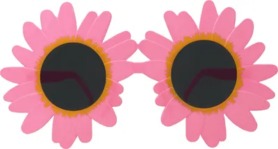 Produktbild von Oblique Unique Blumen Brille Partybrille Spaßbrille Sonnenbrille für Geburtstag Party Fasching Karneval Accessoire - rosa