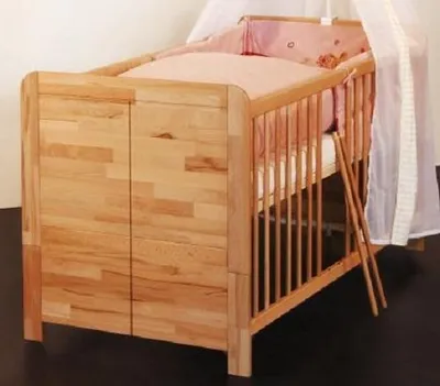 Produktbild von Babybett Kinderbett Liegefläche 70x140 Kernbuche geölt - (1860)