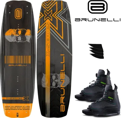 Image de Ensemble de wakeboard BRUNELLI CARBON 138 cm avec fixation JOBE MAZE