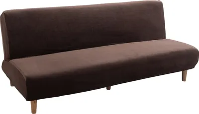 Obrázek produktu pro Sametový potah na pohovku bez područek Potah na pohovku Potah na pohovku, L, hnědý