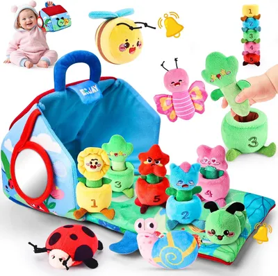 Productafbeelding van Garden Plush Toys - Montessori Color Matching and Planting