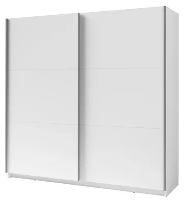 Image de Armoire, garde robe 200 cm 2 portes coulissantes - blanc - Collection ARSALA