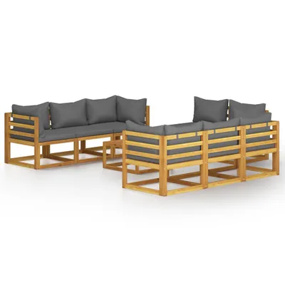 Obrázek produktu pro vidaXL 9dílná zahradní lounge souprava s polštáři Masivní akáciové dřevo